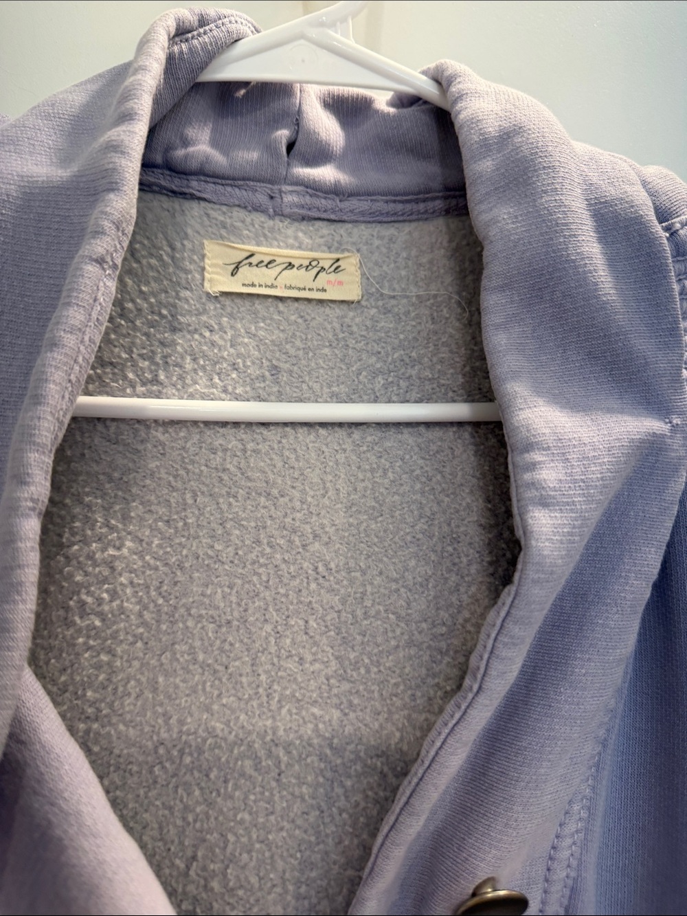 Free People Poppi Cardi Lavender Hooded Teddy Jacket - Picture 4 of 11